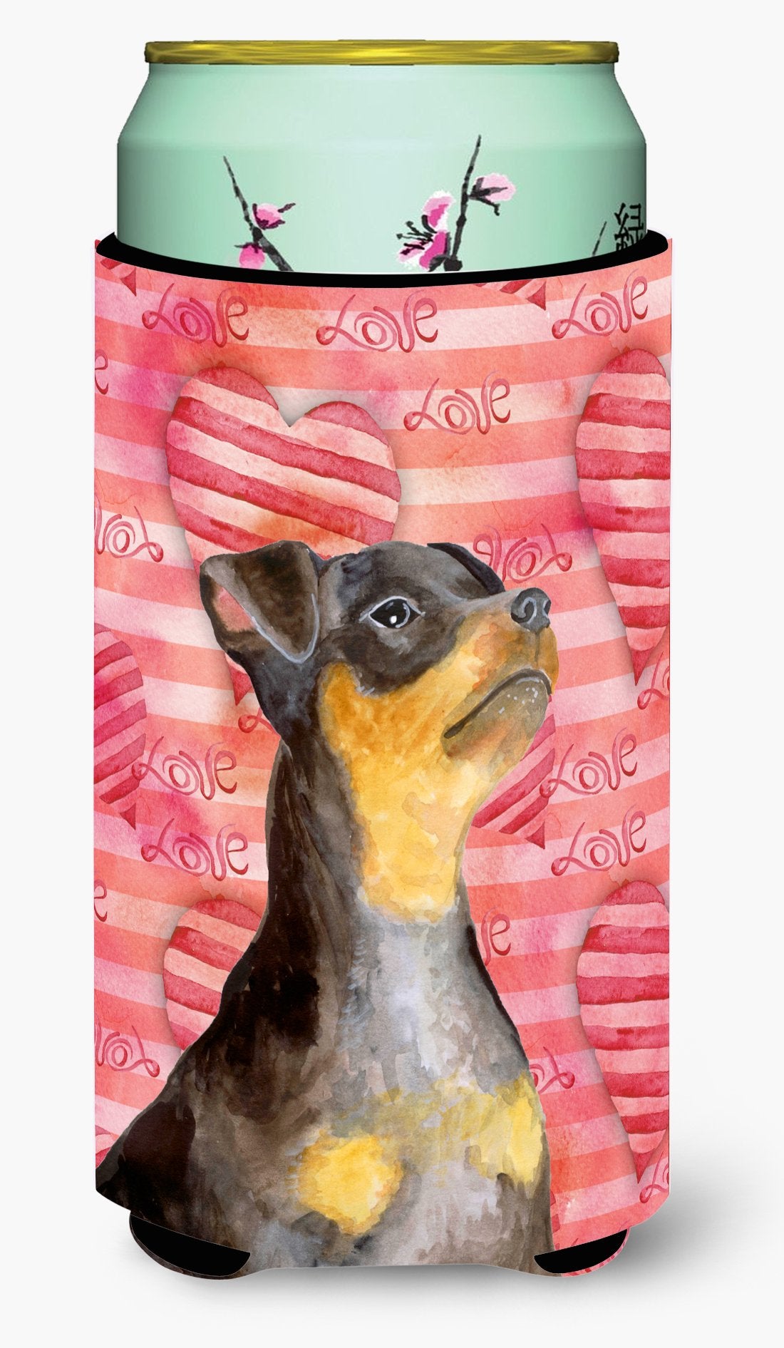 Miniature Pinscher #2 Love Tall Boy Beverage Insulator Hugger BB9811TBC by Caroline&#39;s Treasures