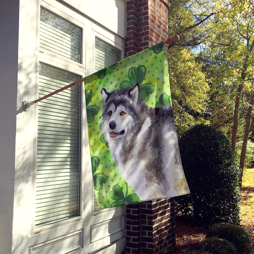 Alaskan Malamute St Patrick's Flag Canvas House Size BB9812CHF  the-store.com.