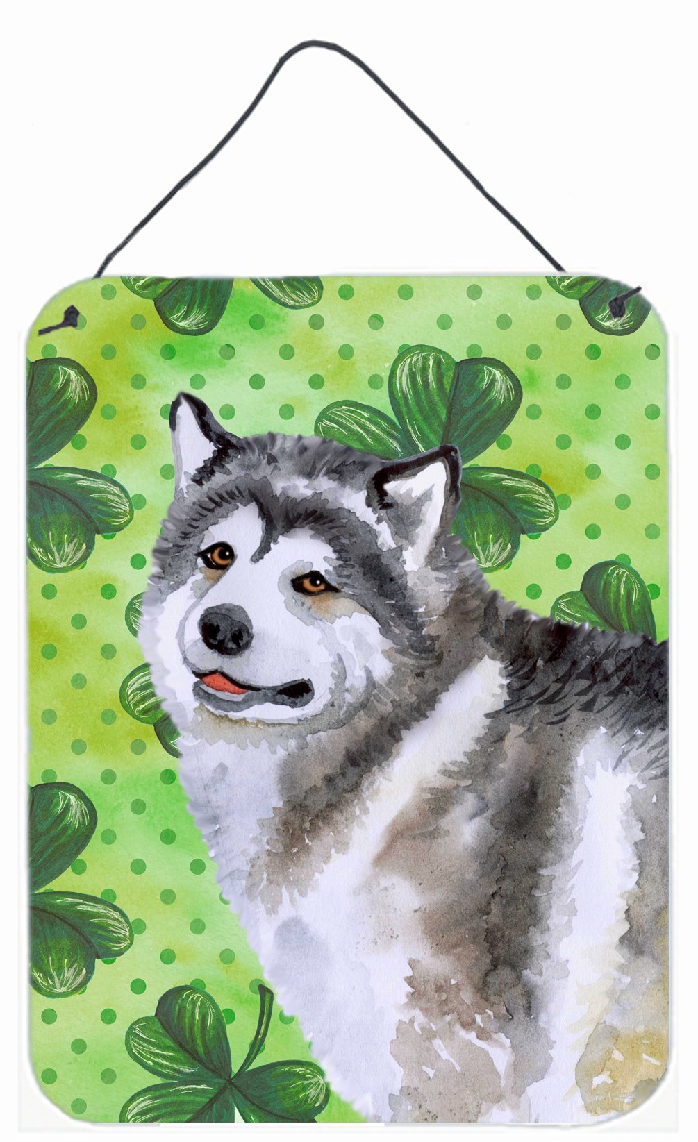 Alaskan Malamute St Patrick's Wall or Door Hanging Prints BB9812DS1216 by Caroline's Treasures