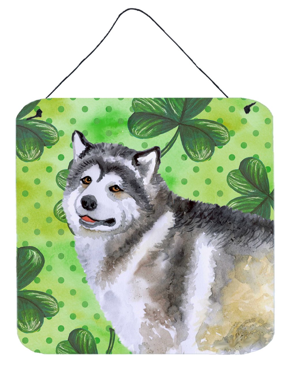 Alaskan Malamute St Patrick's Wall or Door Hanging Prints BB9812DS66 by Caroline's Treasures