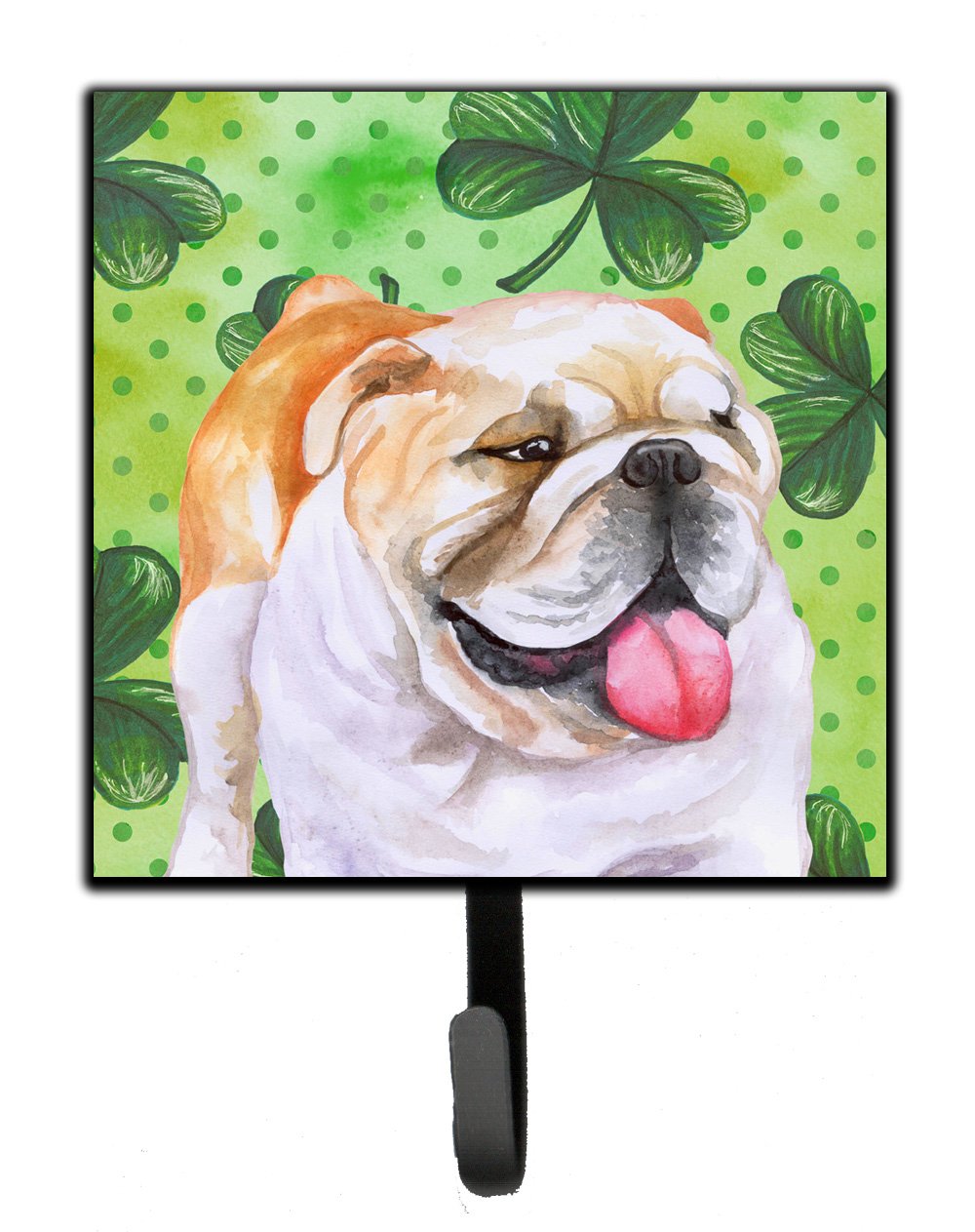 English Bulldog St Patrick's Leash or Key Holder BB9813SH4 by Caroline's Treasures