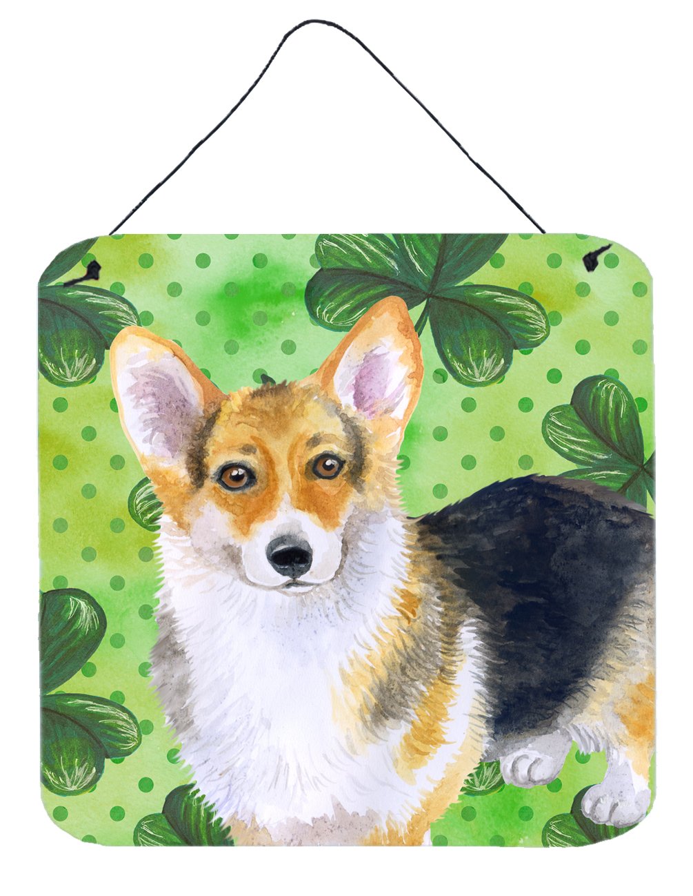 Pembroke Corgi St Patrick's Wall or Door Hanging Prints BB9816DS66 by Caroline's Treasures