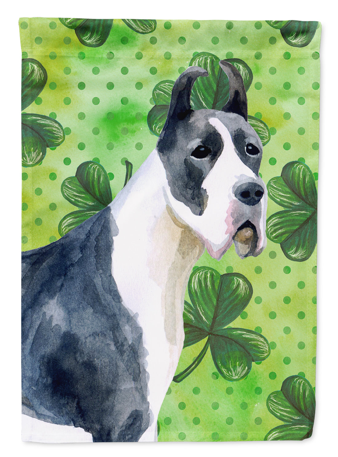 Harlequin Great Dane St Patrick's Flag Garden Size BB9817GF  the-store.com.