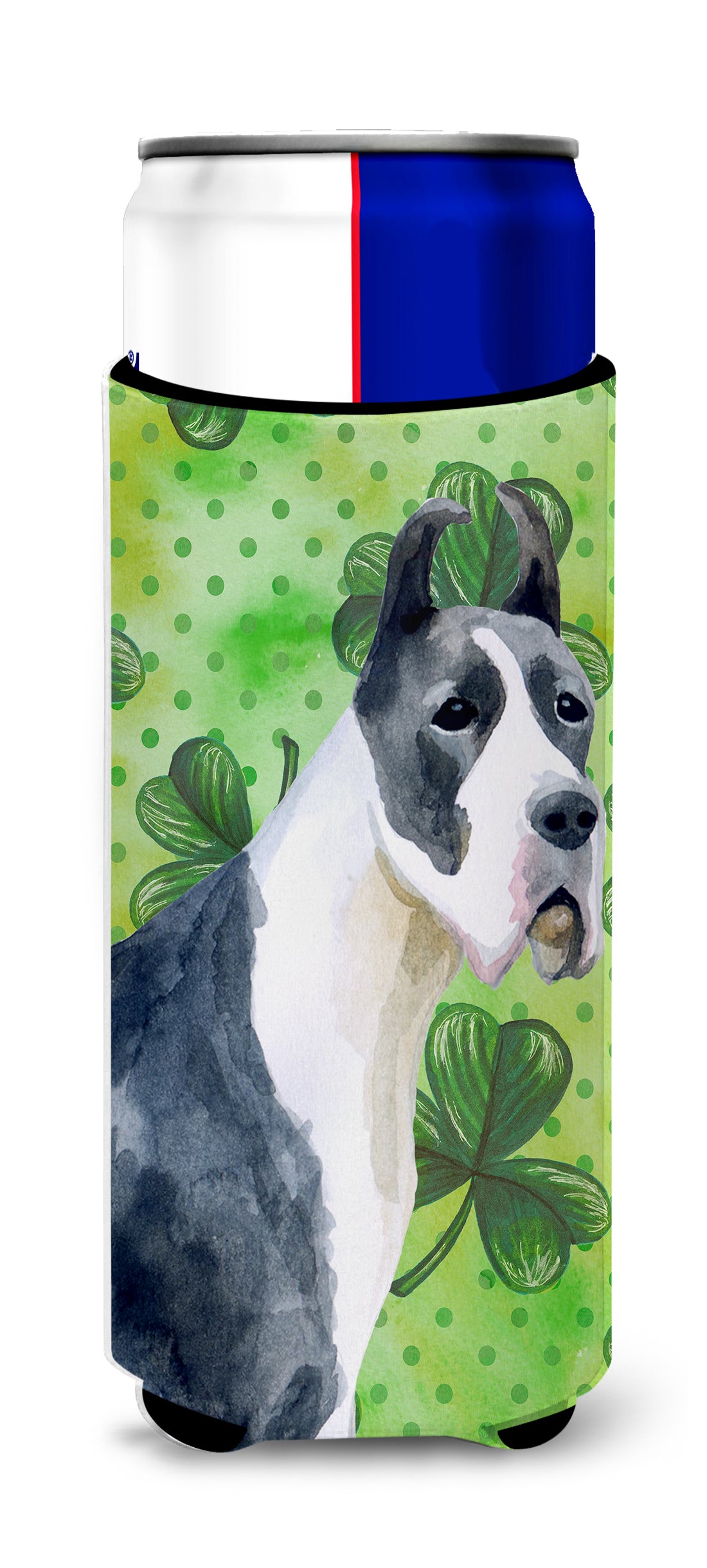 Harlequin Great Dane St Patrick's  Ultra Hugger for slim cans BB9817MUK  the-store.com.