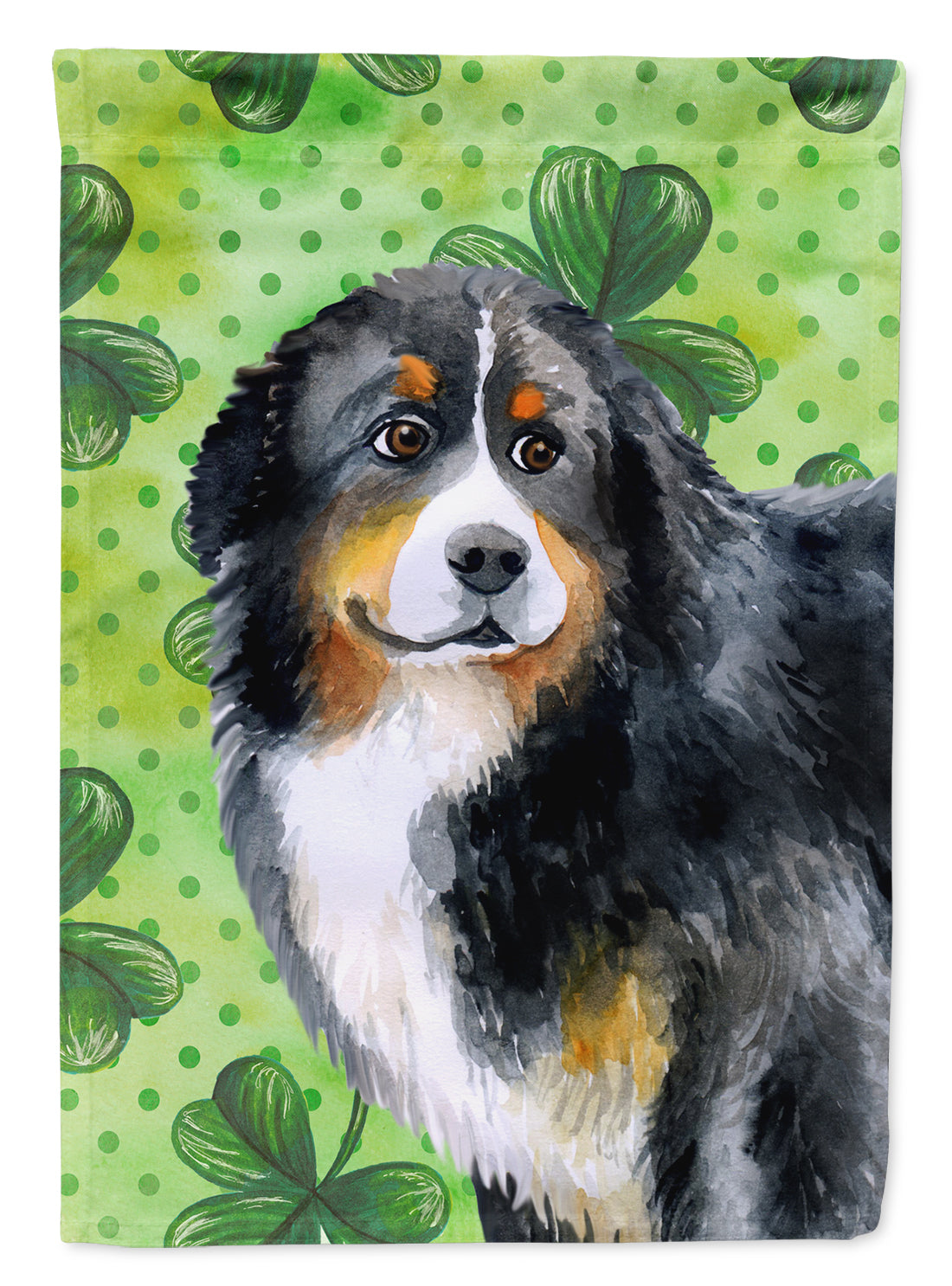 Bernese Mountain Dog St Patrick's Flag Canvas House Size BB9819CHF  the-store.com.