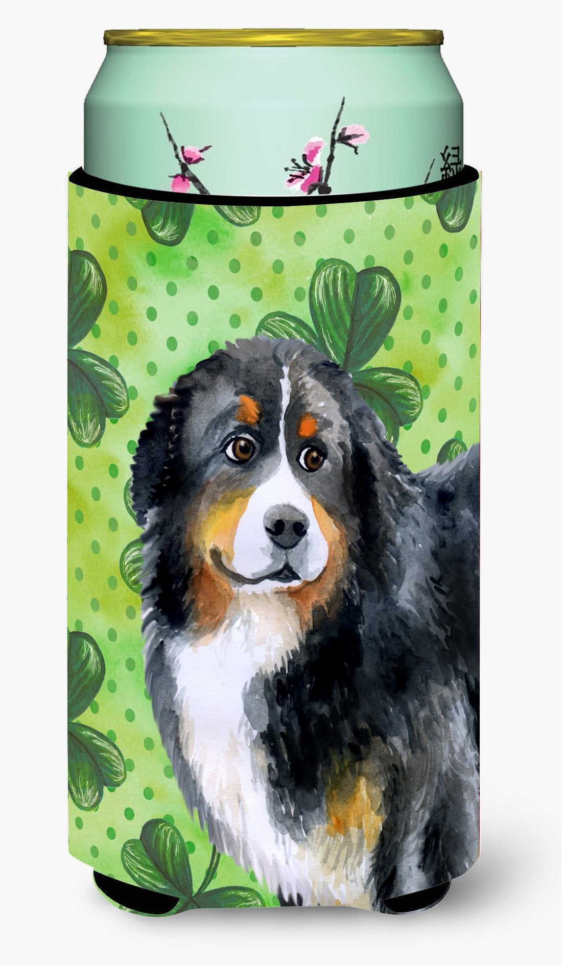 Bernese Mountain Dog St Patrick&#39;s Tall Boy Beverage Insulator Hugger BB9819TBC by Caroline&#39;s Treasures