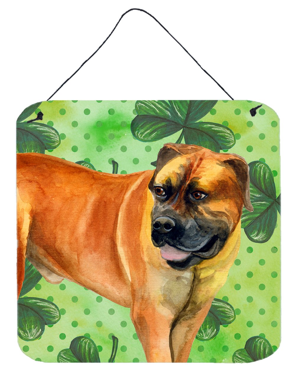 Boerboel Mastiff St Patrick's Wall or Door Hanging Prints BB9820DS66 by Caroline's Treasures