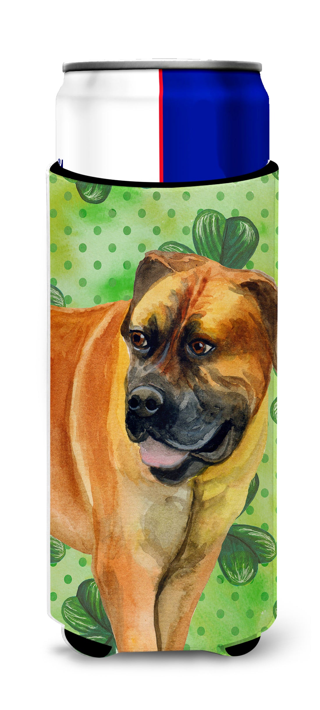 Boerboel Mastiff St Patrick's  Ultra Hugger for slim cans BB9820MUK  the-store.com.