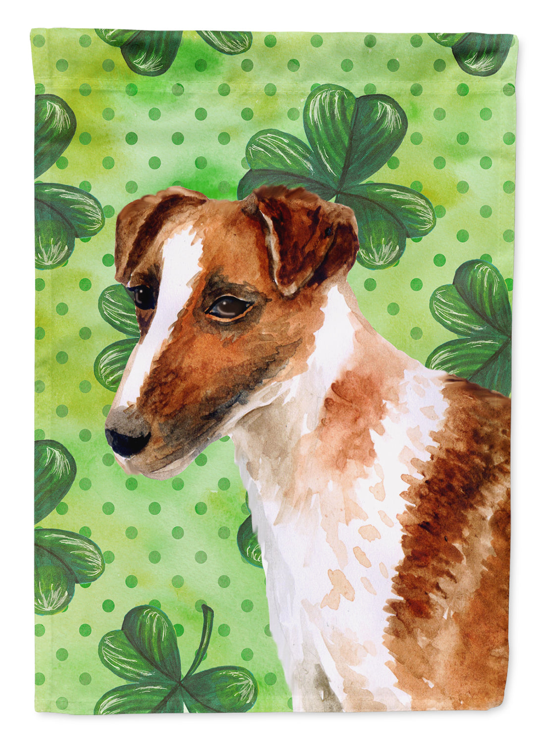 Smooth Fox Terrier St Patrick's Flag Garden Size BB9821GF  the-store.com.