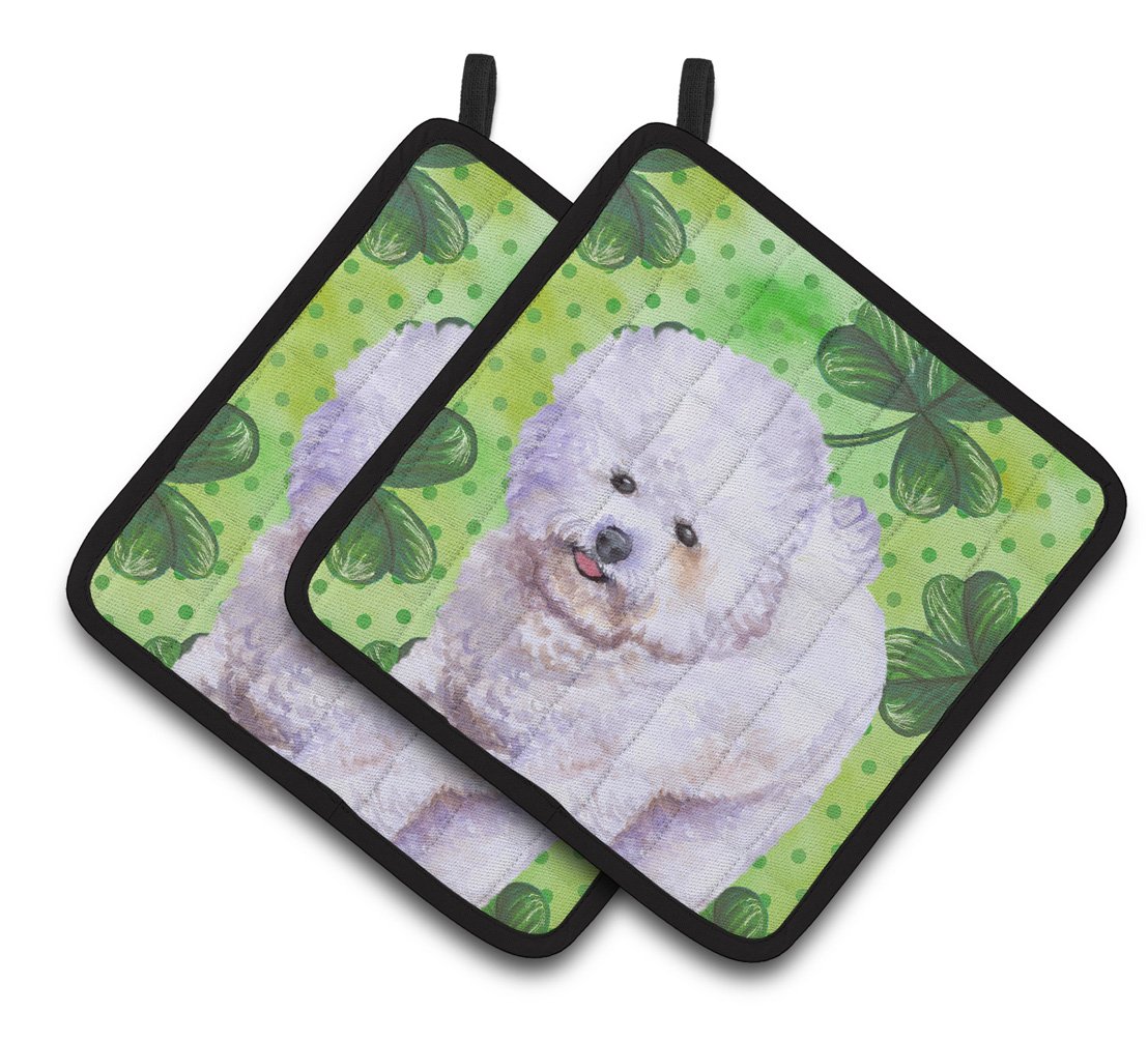 Bichon Frise St Patrick's Pair of Pot Holders BB9822PTHD by Caroline's Treasures