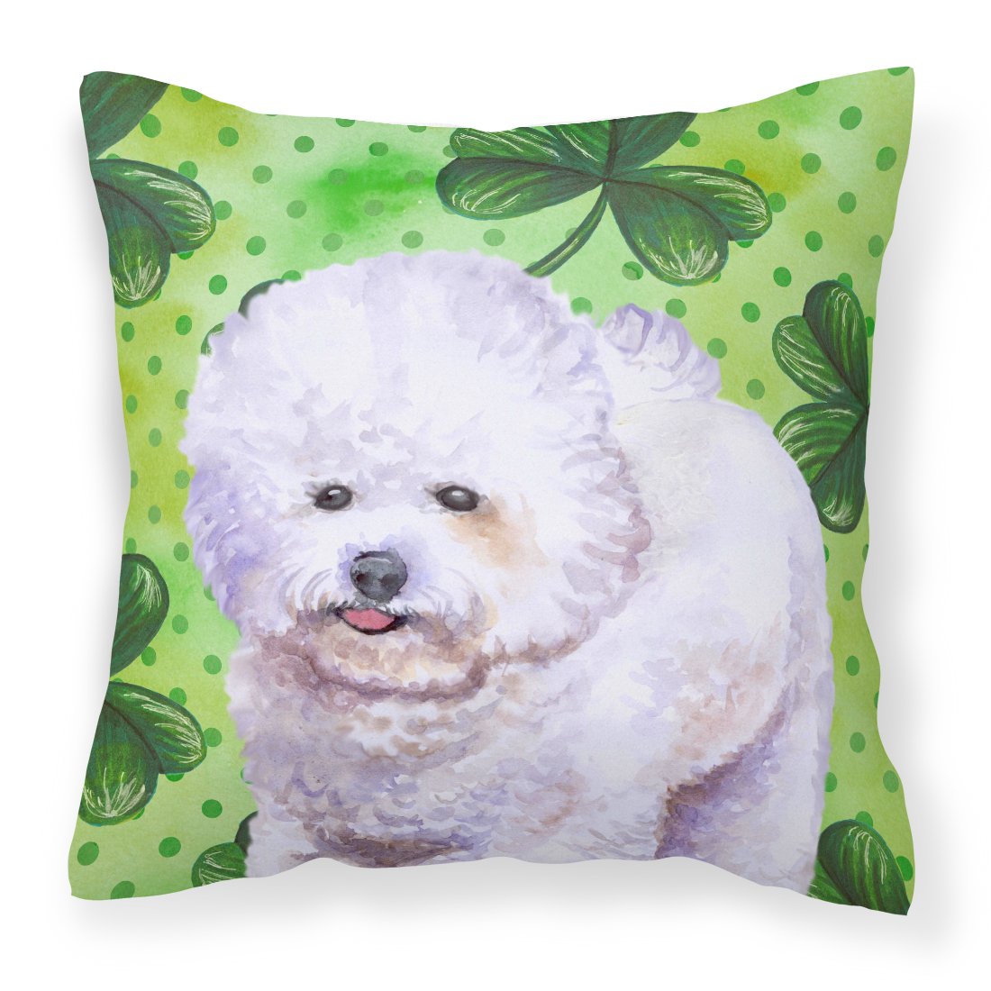 Bichon Frise St Patrick's Fabric Decorative Pillow BB9822PW1818 by Caroline's Treasures