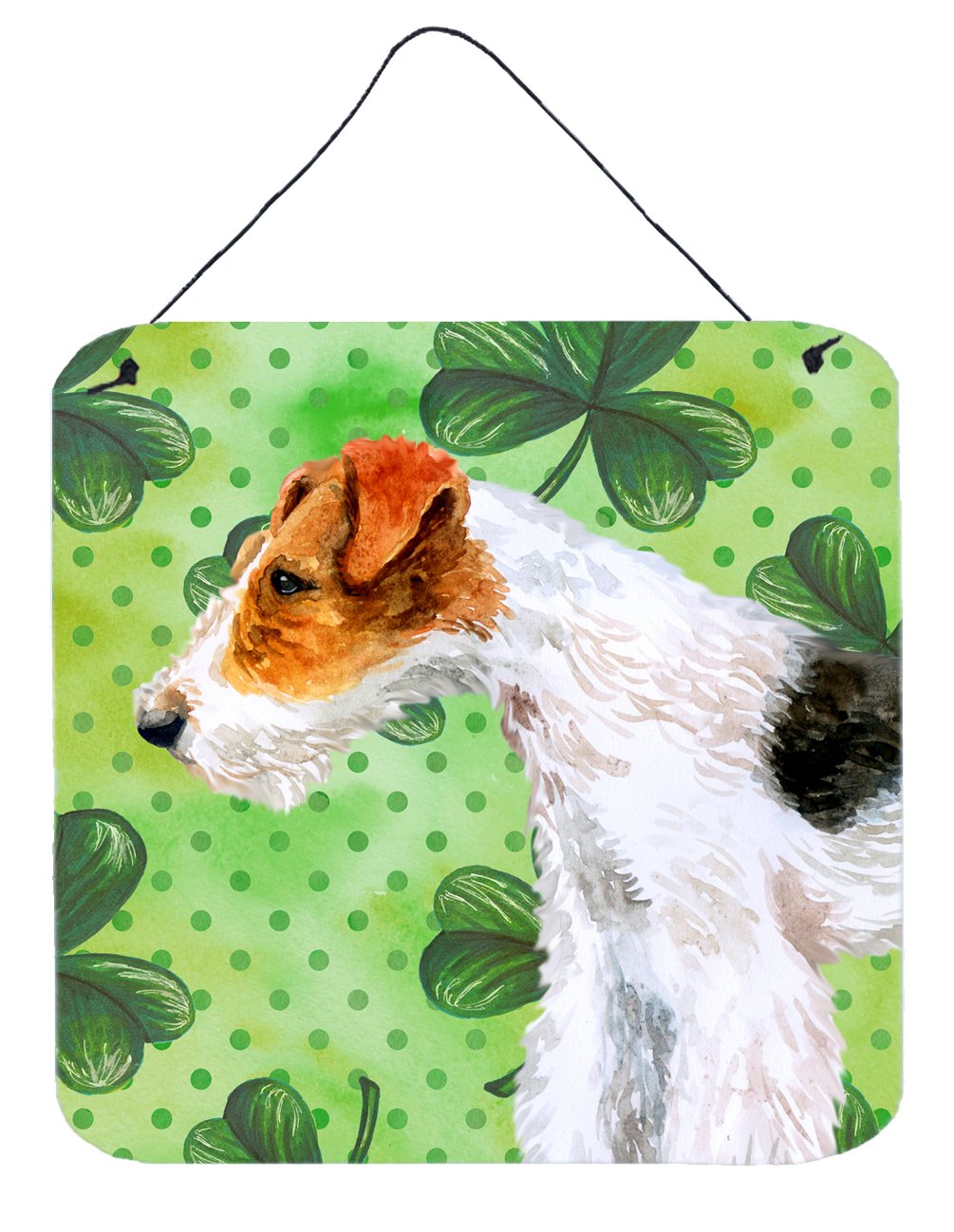 Fox Terrier St Patrick's Wall or Door Hanging Prints BB9824DS66 by Caroline's Treasures