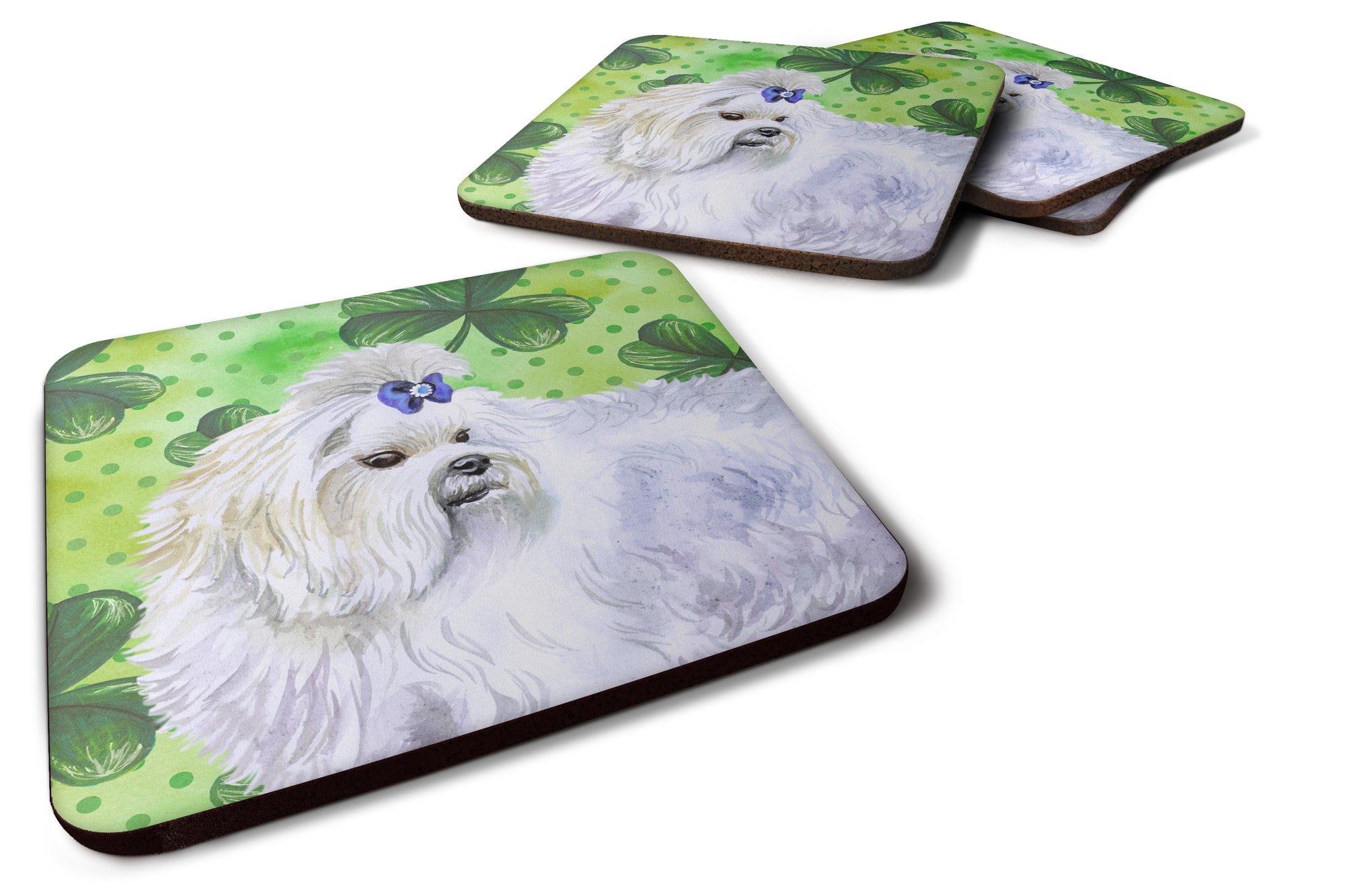 Maltese St Patrick's Foam Coaster Set of 4 BB9825FC - the-store.com