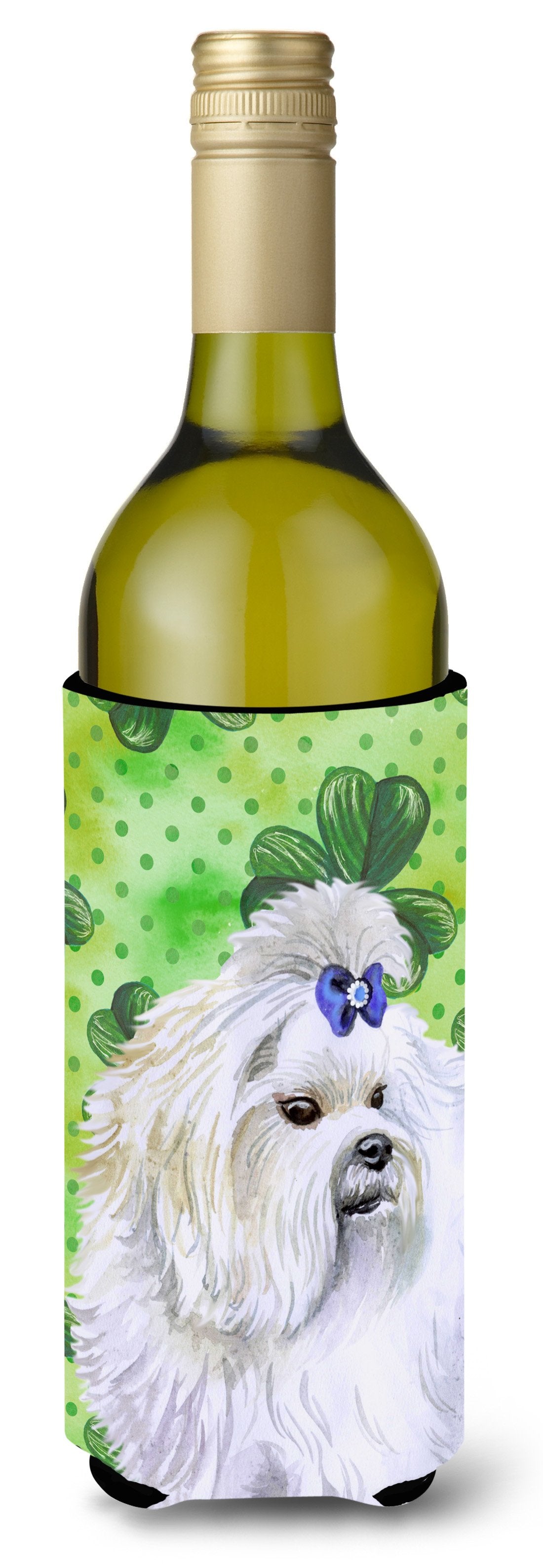 Maltese St Patrick's Wine Bottle Beverge Insulator Hugger BB9825LITERK by Caroline's Treasures