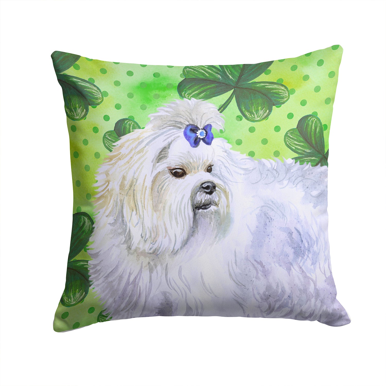 Maltese St Patrick's Fabric Decorative Pillow BB9825PW1414 - the-store.com