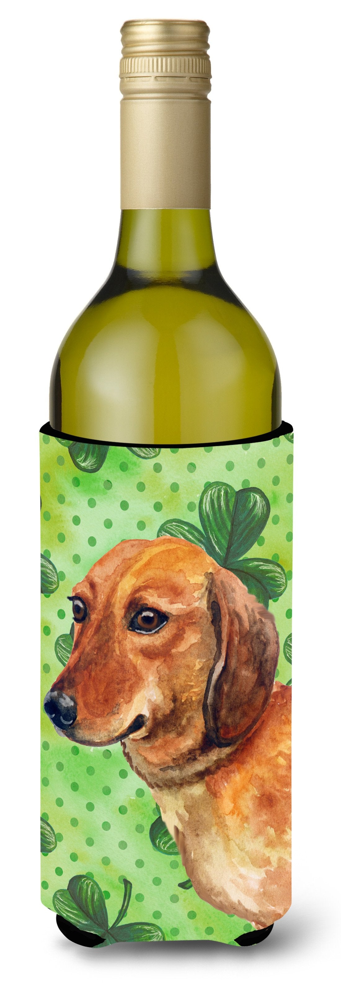 Dachshund St Patrick's Wine Bottle Beverge Insulator Hugger BB9826LITERK by Caroline's Treasures