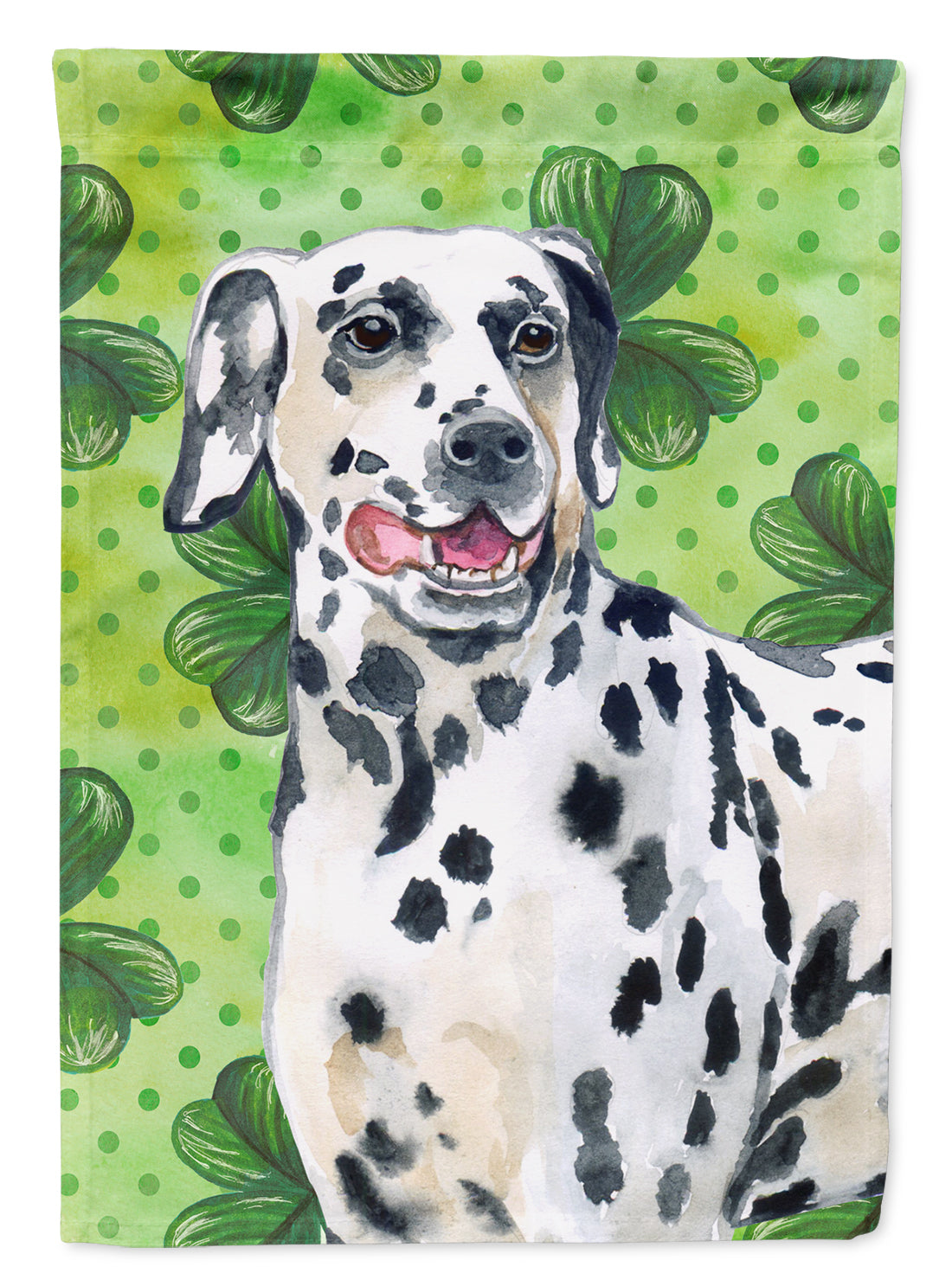 Dalmatian St Patrick's Flag Garden Size BB9827GF  the-store.com.