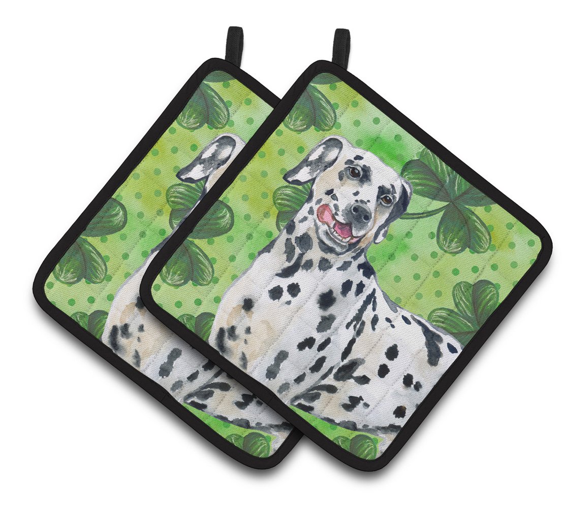 Dalmatian St Patrick's Pair of Pot Holders by Caroline's Treasures