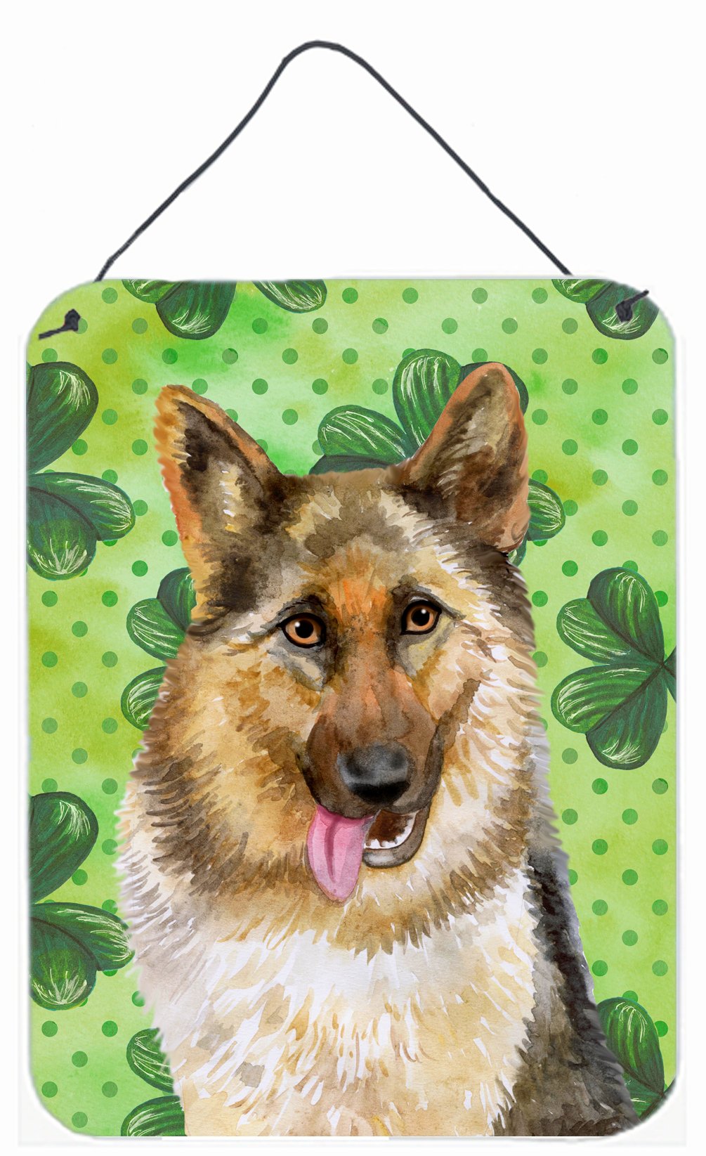 German Shepherd St Patrick's Wall or Door Hanging Prints BB9828DS1216 by Caroline's Treasures