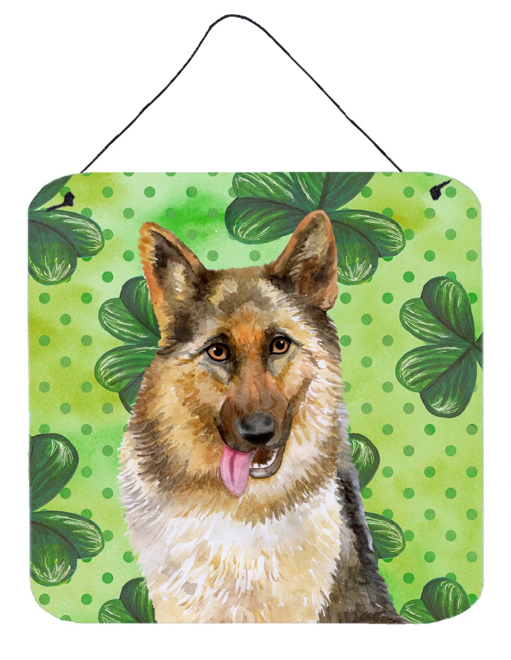 German Shepherd St Patrick&#39;s Wall or Door Hanging Prints by Caroline&#39;s Treasures