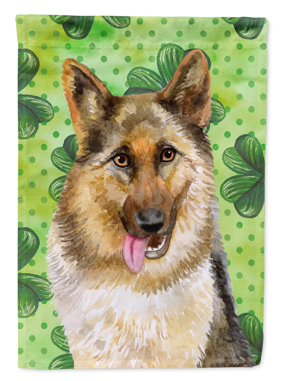 German Shepherd St Patrick's Flag Garden Size BB9828GF  the-store.com.