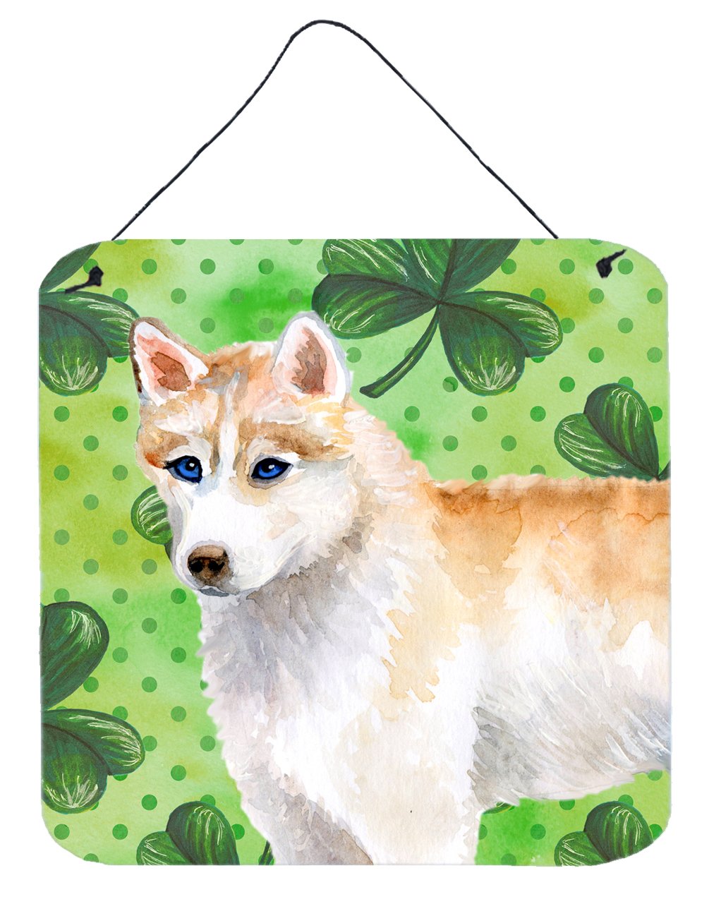 Siberian Husky St Patrick's Wall or Door Hanging Prints BB9829DS66 by Caroline's Treasures