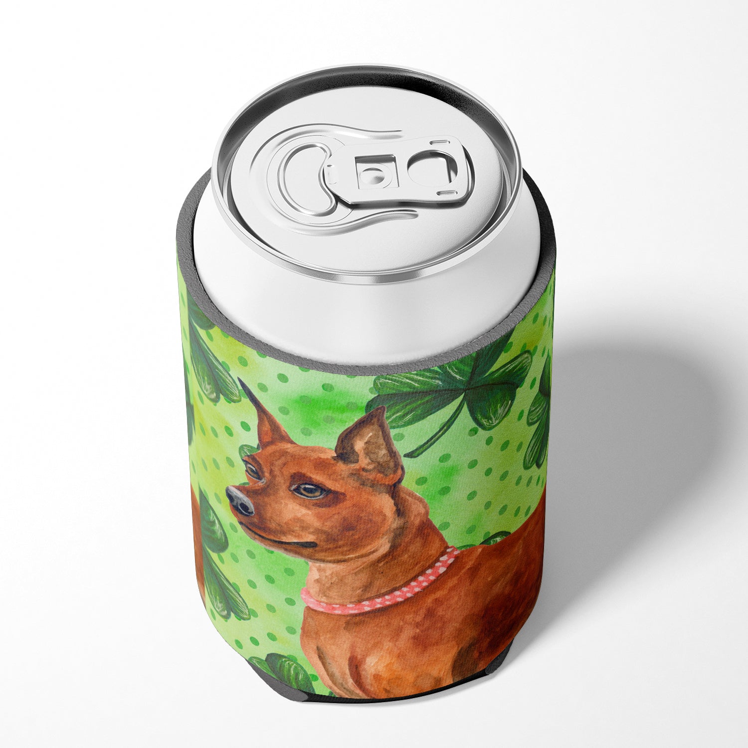 Miniature Pinscher St Patrick's Can or Bottle Hugger BB9830CC  the-store.com.