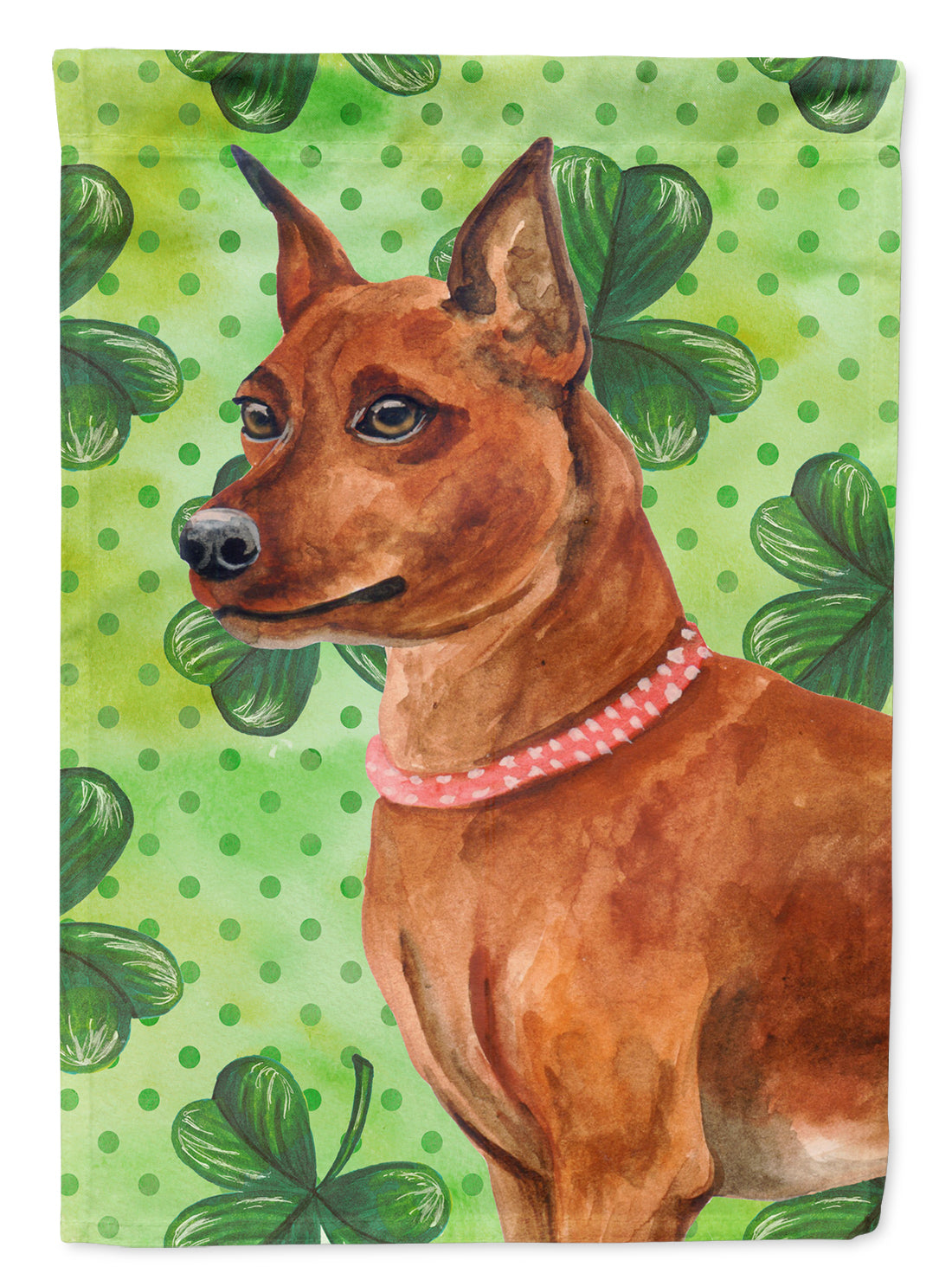 Miniature Pinscher St Patrick's Flag Canvas House Size BB9830CHF  the-store.com.