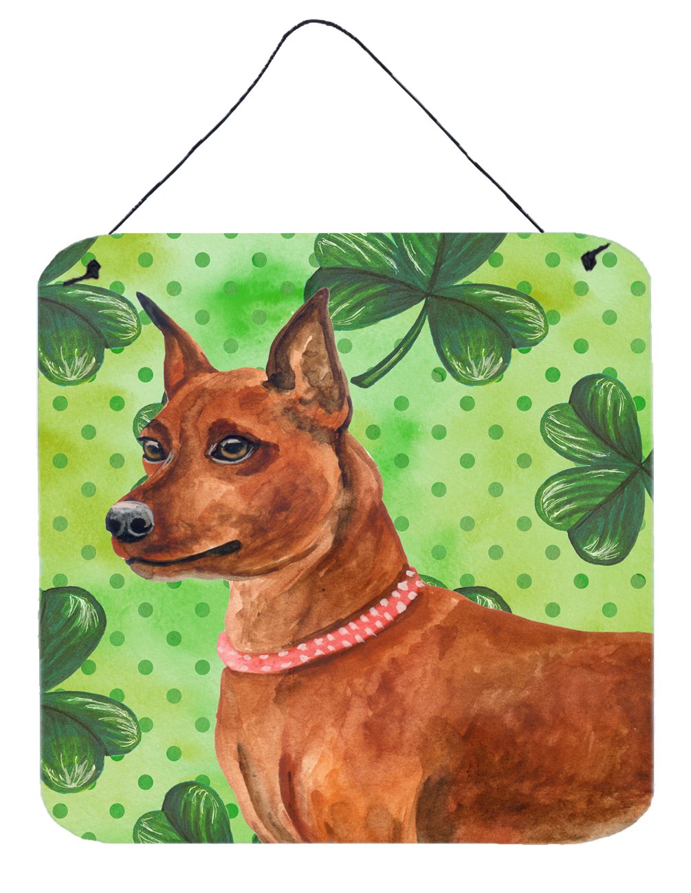 Miniature Pinscher St Patrick's Wall or Door Hanging Prints BB9830DS66 by Caroline's Treasures