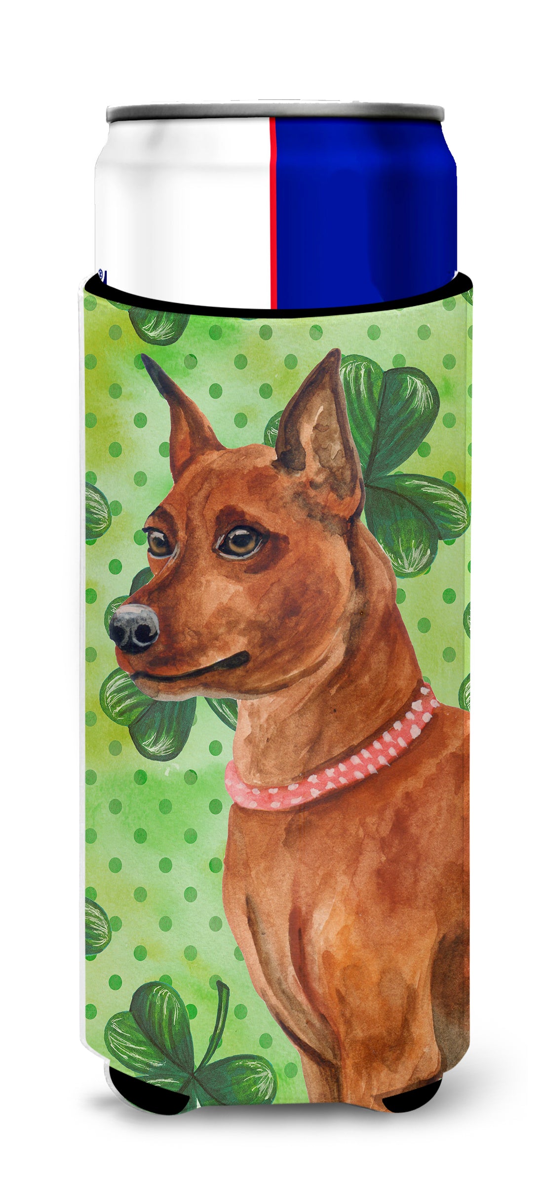 Miniature Pinscher St Patrick's  Ultra Hugger for slim cans BB9830MUK  the-store.com.