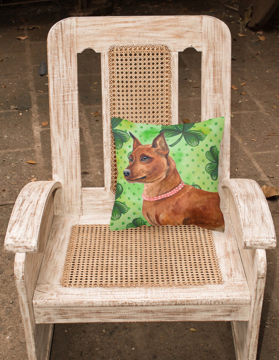 Miniature Pinscher St Patrick's Fabric Decorative Pillow BB9830PW1818 by Caroline's Treasures