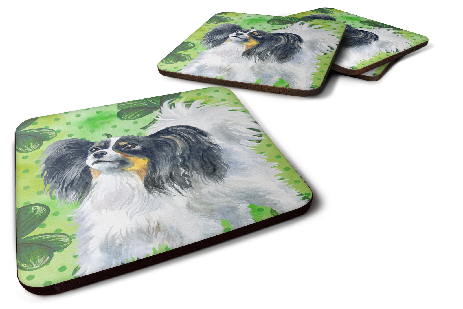 Papillon St Patrick's Foam Coaster Set of 4 BB9831FC - the-store.com