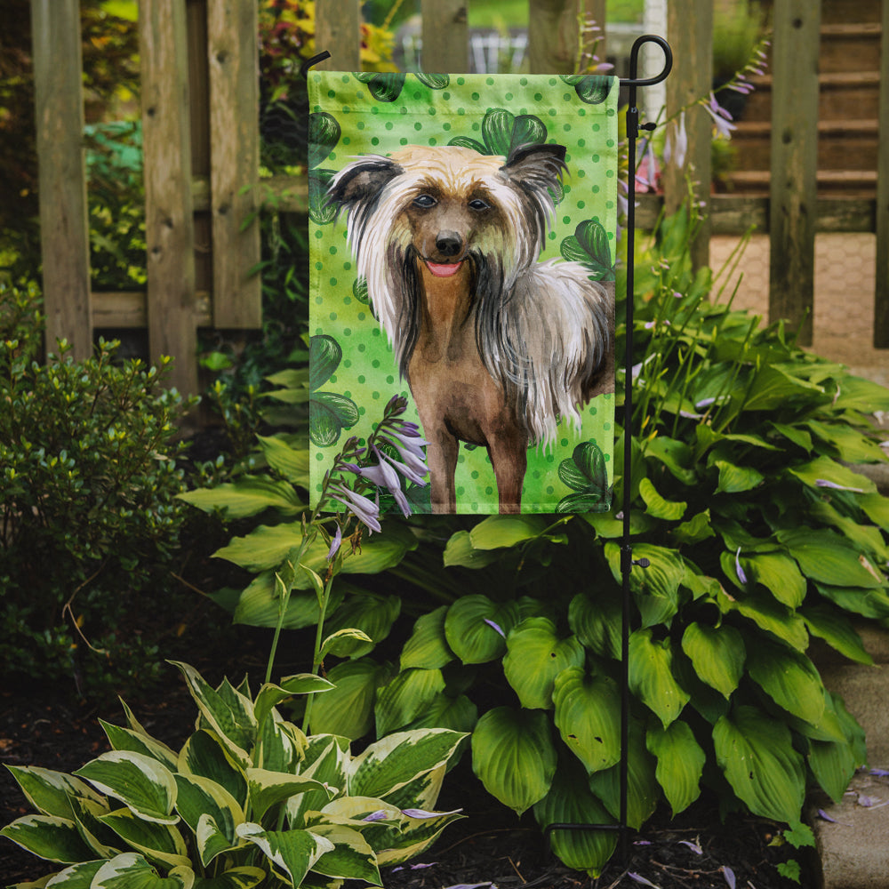 Chinese Crested St Patrick's Flag Garden Size BB9833GF  the-store.com.