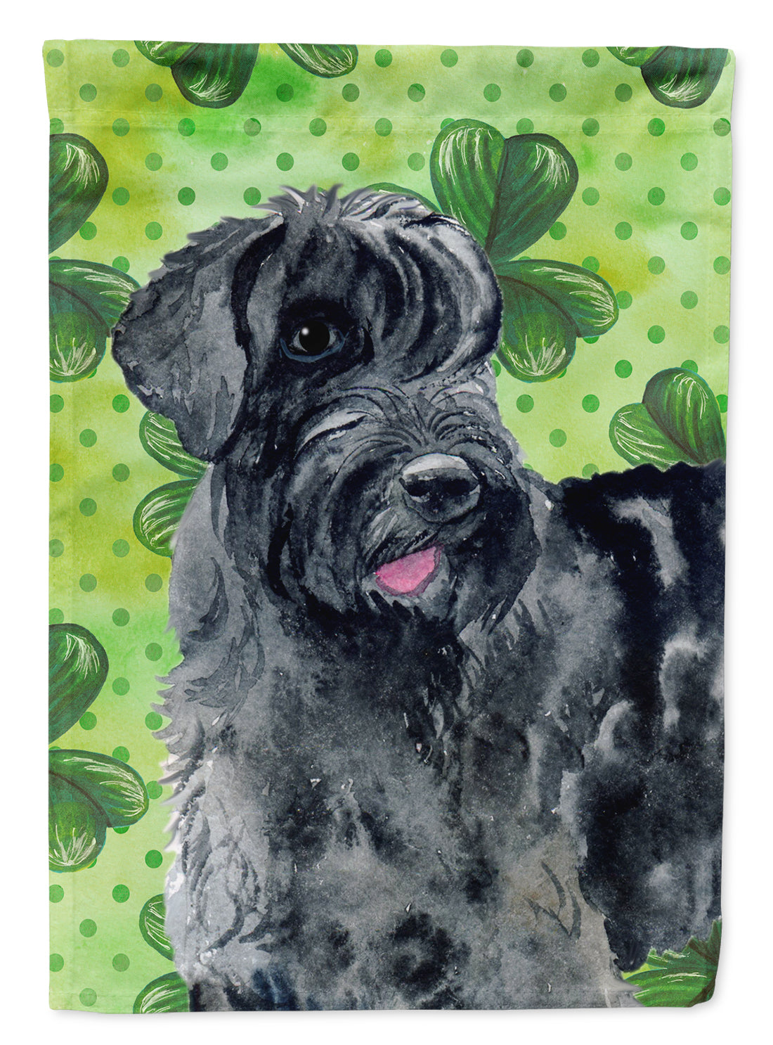 Giant Schnauzer St Patrick&#39;s Flag Canvas House Size BB9834CHF  the-store.com.