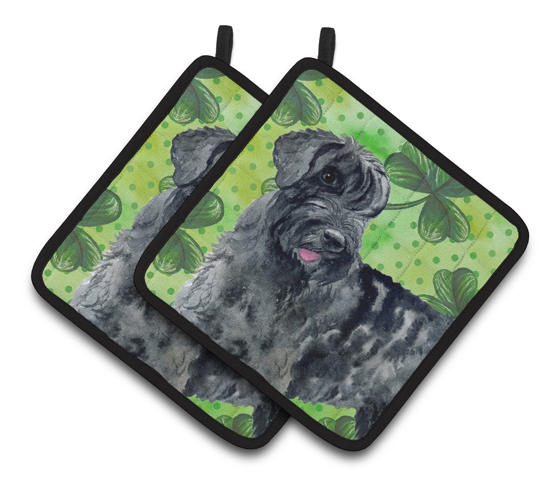 Giant Schnauzer St Patrick's Pair of Pot Holders BB9834PTHD by Caroline's Treasures