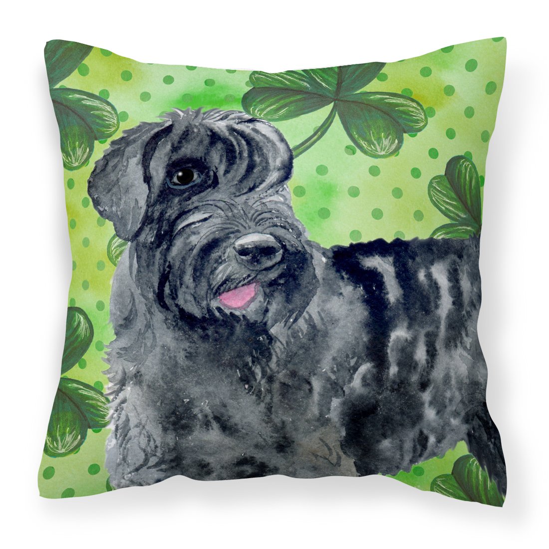 Giant Schnauzer St Patrick's Fabric Decorative Pillow BB9834PW1818 by Caroline's Treasures