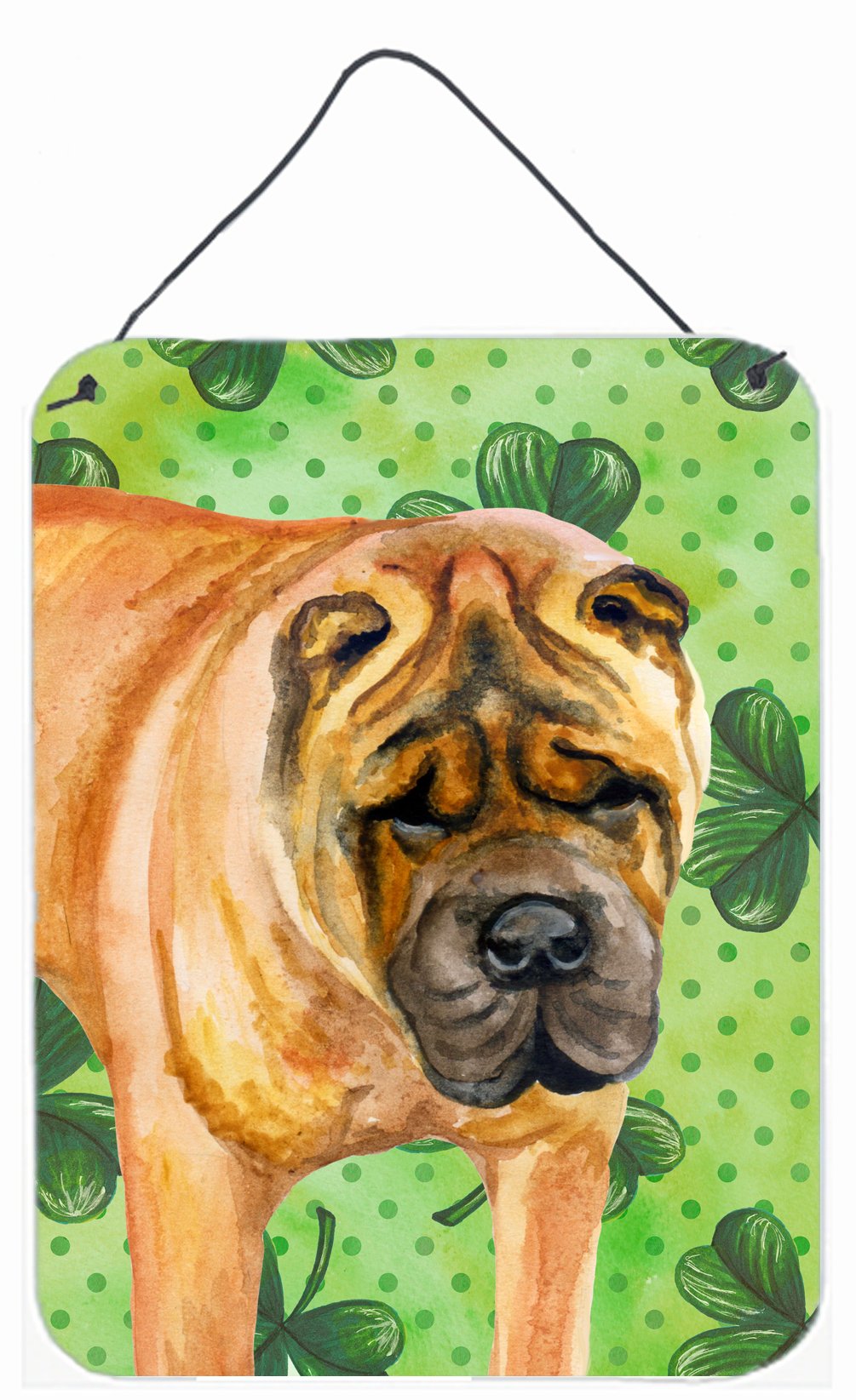 Shar Pei St Patrick's Wall or Door Hanging Prints BB9835DS1216 by Caroline's Treasures