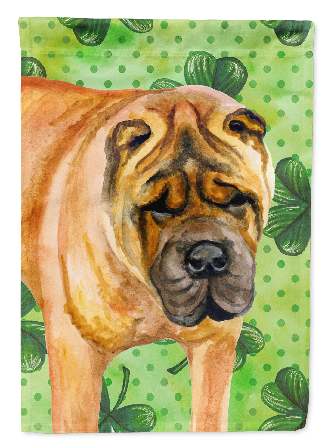 Shar Pei St Patrick's Flag Garden Size BB9835GF  the-store.com.