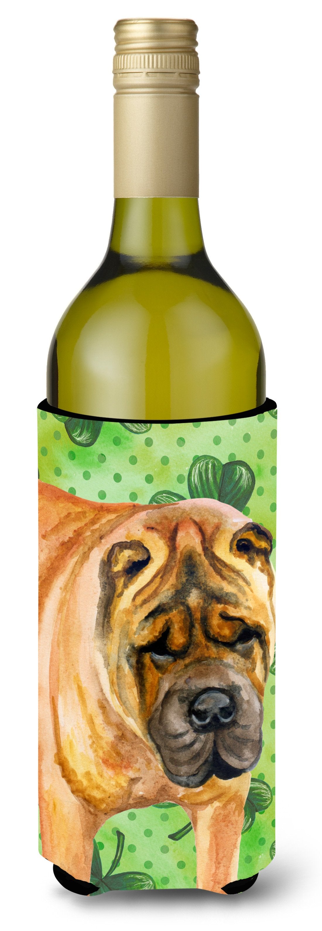 Shar Pei St Patrick's Wine Bottle Beverge Insulator Hugger BB9835LITERK by Caroline's Treasures