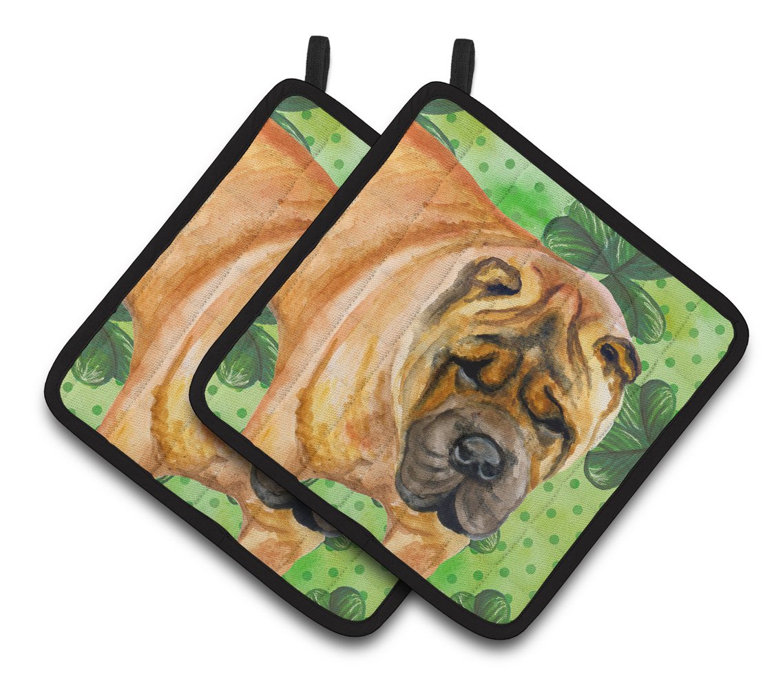 Shar Pei St Patrick's Pair of Pot Holders BB9835PTHD by Caroline's Treasures