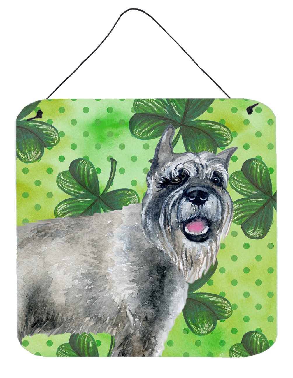 Schnauzer St Patrick's Wall or Door Hanging Prints BB9836DS66 by Caroline's Treasures