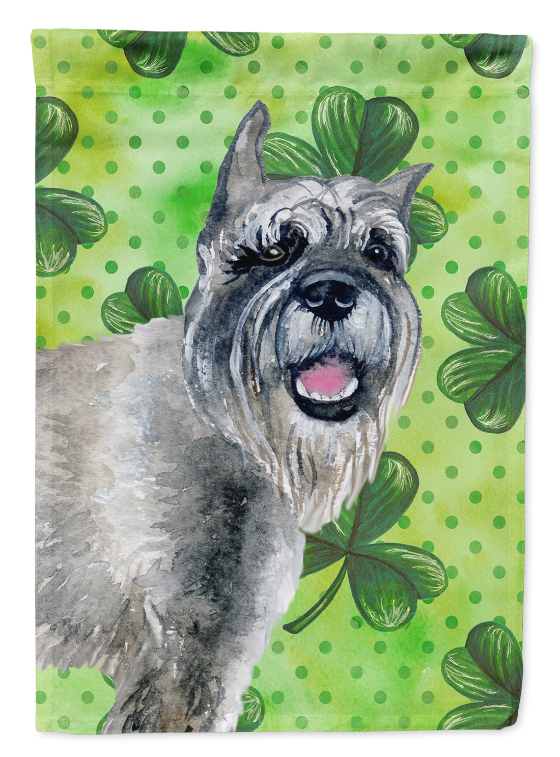 Schnauzer St Patrick&#39;s Flag Garden Size BB9836GF  the-store.com.