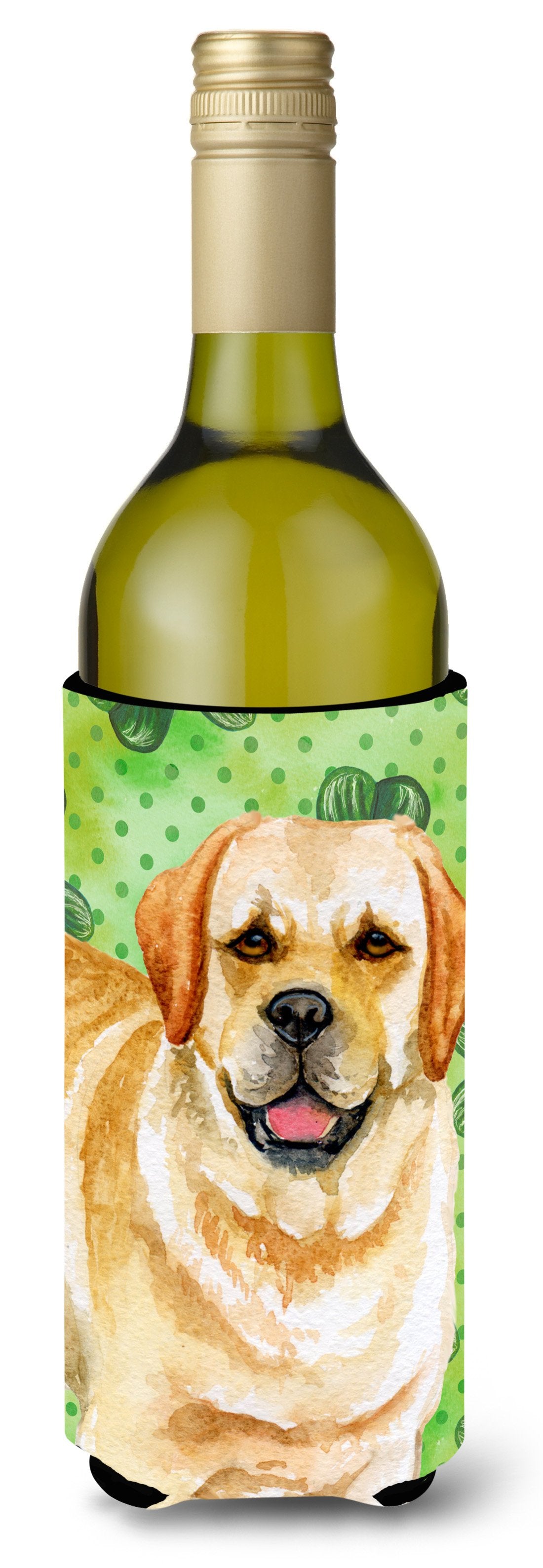 Golden Retriever St Patrick&#39;s Wine Bottle Beverge Insulator Hugger BB9838LITERK by Caroline&#39;s Treasures