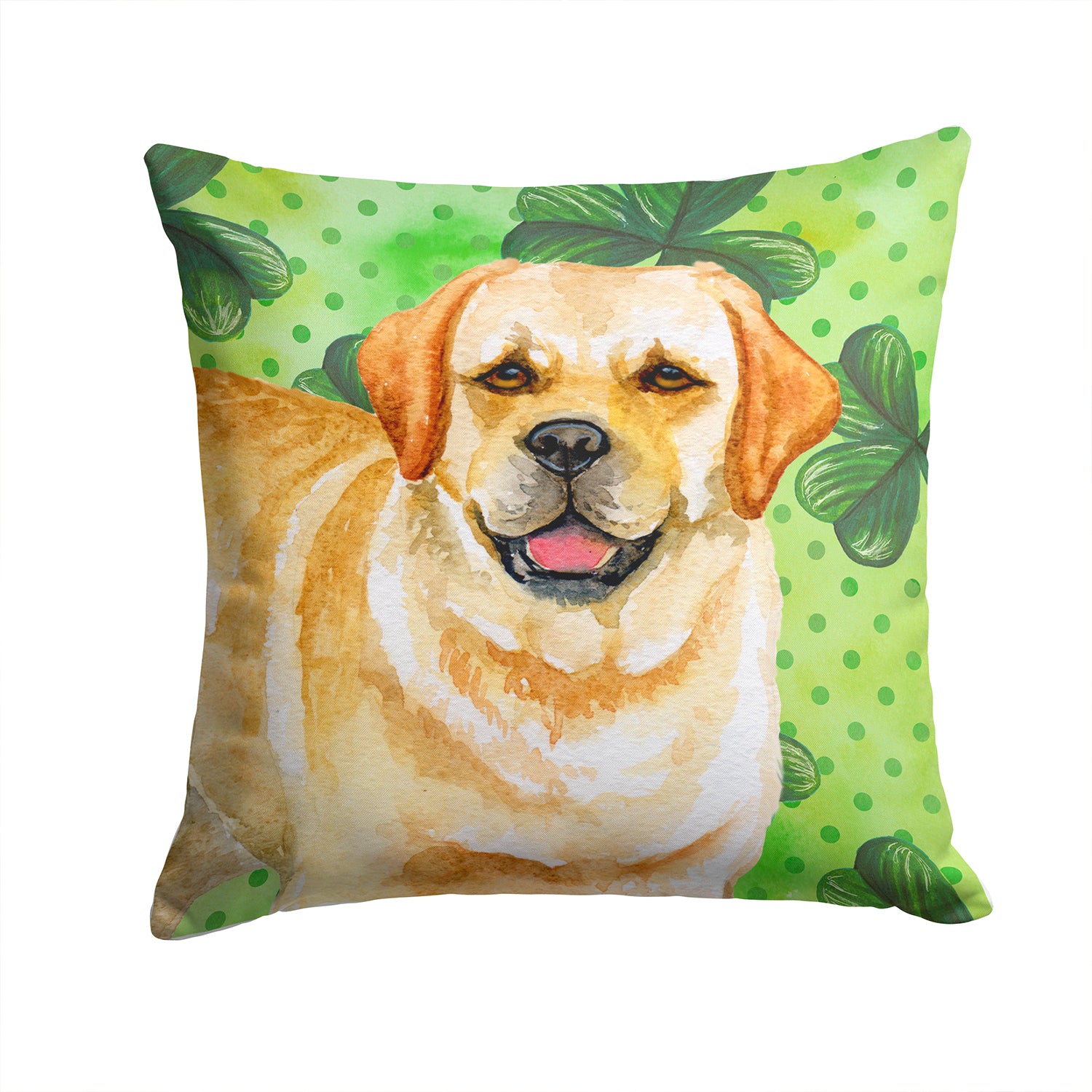 Golden Retriever St Patrick's Fabric Decorative Pillow BB9838PW1414 - the-store.com