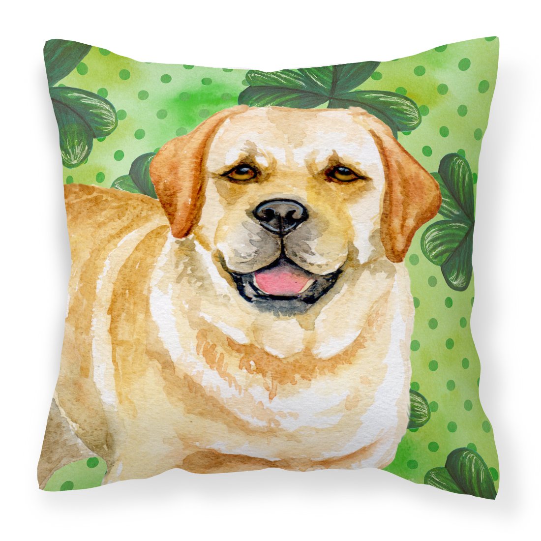 Golden Retriever St Patrick's Fabric Decorative Pillow BB9838PW1818 by Caroline's Treasures