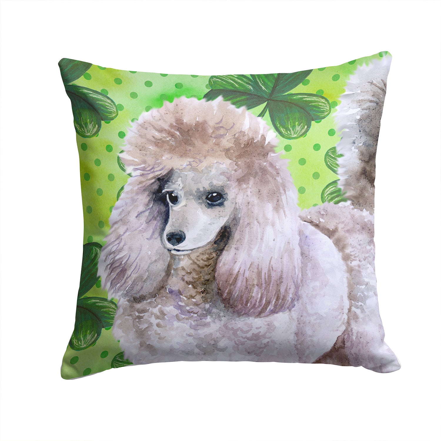 Poodle St Patrick's Fabric Decorative Pillow BB9839PW1414 - the-store.com