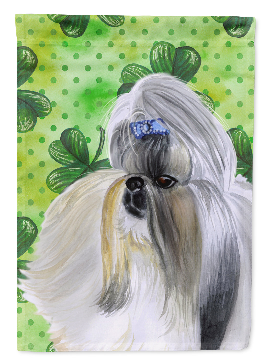 Shih Tzu St Patrick's Flag Canvas House Size BB9840CHF  the-store.com.