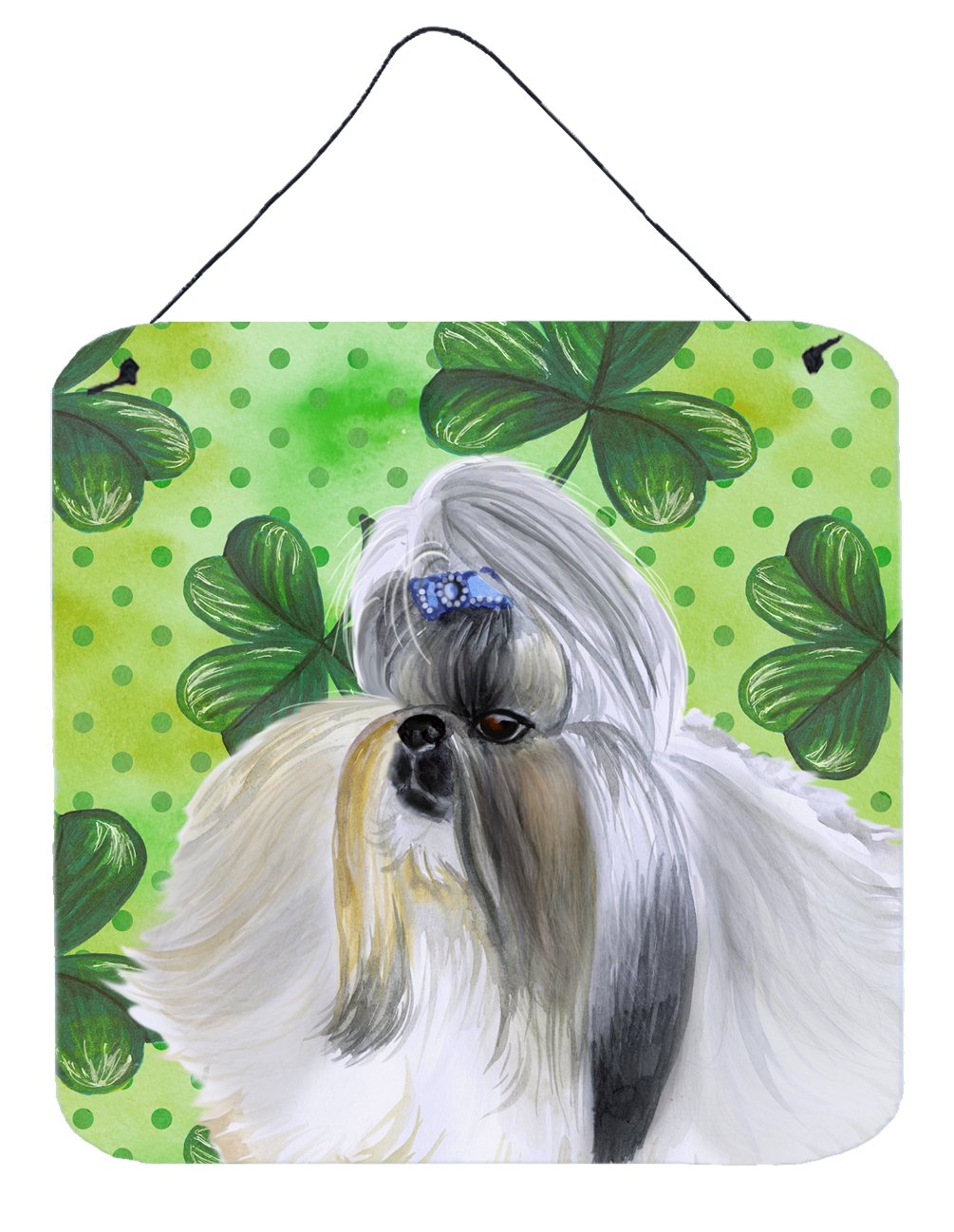 Shih Tzu St Patrick&#39;s Wall or Door Hanging Prints BB9840DS66 by Caroline&#39;s Treasures