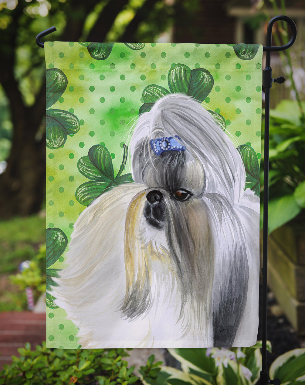 Shih Tzu St Patrick's Flag Garden Size BB9840GF  the-store.com.