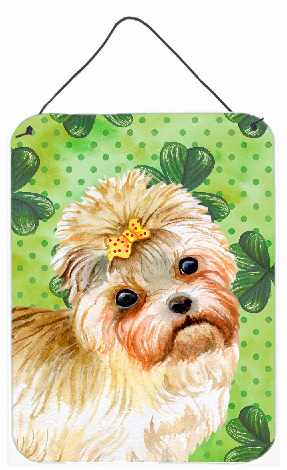 Morkie St Patrick's Wall or Door Hanging Prints BB9842DS1216 by Caroline's Treasures